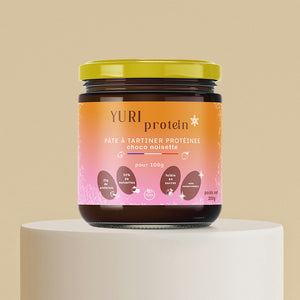 YURI PROTEIN : Pâte à tartiner protéinée choco noisette ou sésame noir Végéta'Ly