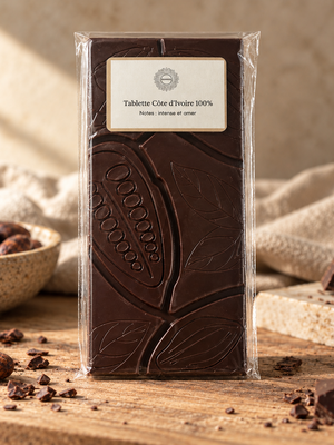 Tablette chocolat noir 100 % cacao – Pure origine Côte d’Ivoire Végéta'Ly