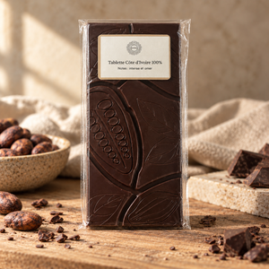 Tablette chocolat noir 100 % cacao – Pure origine Côte d’Ivoire Végéta'Ly
