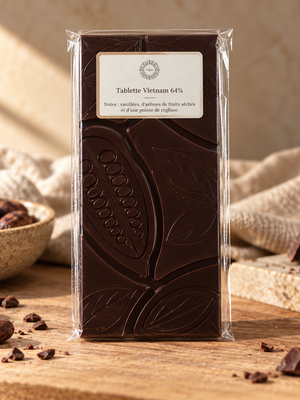 Tablette chocolat noir 64 % – Pure origine Vietnam Végéta'Ly