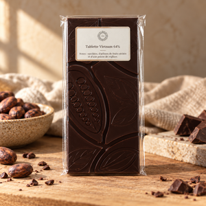 Tablette chocolat noir 64 % – Pure origine Vietnam Végéta'Ly